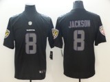 Nike 2018 Baltimore Ravens #8 Jackson Fashion Impact Black Color Rush Limited Jersey