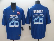 Men's NFC New York Giants #26 Saquon Barkley Royal 2019 Pro Bowl NFL Game Jersey