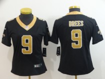 Women NFL New Orleans Saints #9 Brees Black Vapor Untouchable Limited NFL Jersey