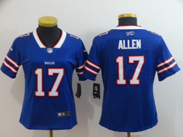 Women New Nike Buffalo Bills 17 Allen Blue Vapor Untouchable Jersey