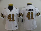 Women NFL New Orleans Saints 41 Kamara White Color Rush Limited NFL Jersey