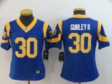 Women Los Angeles Rams #30 Gurley II Blue Vapor Untouchable Limited NFL Jersey