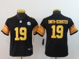 Youth Pittsburgh Steelers #19 Smith-schuster Color Rush Limited Black Jersey