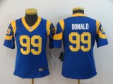 Women NFL Los Angeles Rams #99 Donald Blue Vapor Untouchable Limited Jersey