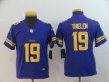 Youth NFL  Minnesota Vikings #19 Thielen Purple Color Rush Limited NFL Jersey