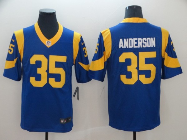 NFL Los Angeles Rams #35 Anderson Blue Vapor Untouchable Limited NFL Jersey