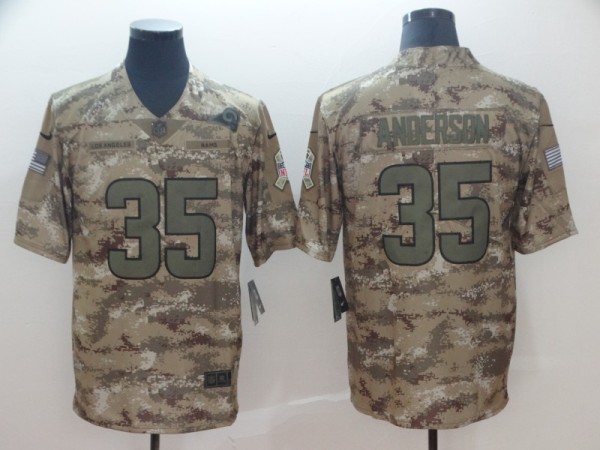 Men's Nike Los Angeles Rams #35 Anderson Salute To Service Jersey