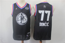 NBA Mavericks 77 Luka Doncic Black 2019 All-Star Game Men Jersey