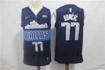 NBA Mavericks 71 Luka Doncic Navy Nike Swingman Men Jersey