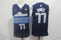 NBA Mavericks 71 Luka Doncic Navy Nike Swingman Men Jersey