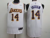 NBA Lakers 14 Brandon Ingram White 2018-19 Nike Men Jersey