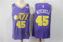 NBA Jazz 45 Donovan Mitchell Purple Nike Swingman Men Jersey