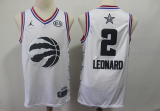 NBA Toronto Raptors 2 Kawhi Leonard 2019 All-Star White Swingman Men Jersey