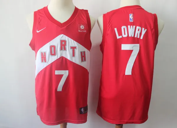 NBA Raptors 7 Kyle Lowry Red Earned Edition Nike Men Jersey