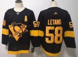 NHL Penguins 58 Kris Letang 2019 Stadium Series Black Adidas Men Jersey