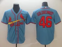 MLB Cardinals #46 Goldschmidt Light Blue Game Men's Jersey