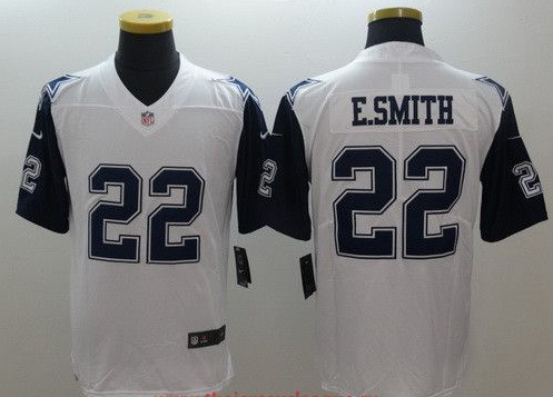 NFL Dallas Cowboys #22 E.Smith White Vapor Limited Thanksgiving Jersey