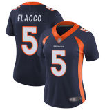 Women Nike Denver Broncos #5 Joe Flacco Navy Blue Alternate Vapor Untouchable Limited Player NFL Jersey