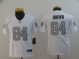 Youth Nike Oakland Raiders #84 Brown White Color Rush Limited Jersey