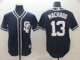 MLB San Diego Padres #13 Machado Blue Game Men's Jersey