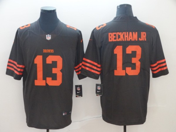 Men's Cleveland Browns #13 Odell Beckham Jr Brown Color Rush Limited Jersey