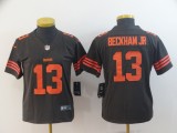 Women Cleveland Browns #13 Odell Beckham Jr Brown Color Rush Limited Jersey