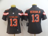 Women Cleveland Browns #13 Odell Beckham Jr Brown Vapor Untouchable Limited Jersey