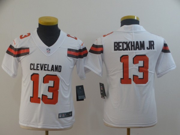 Youth Nike Cleveland Browns #13 Odell Beckham Jr White Vapor Untouchable Limited Jersey