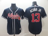 Atlanta Braves #13 Ronald Acuna MLB Men's Blue Game Jersey