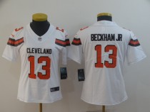 Women Cleveland Browns #13 Odell Beckham Jr White Vapor Untouchable Limited Jersey