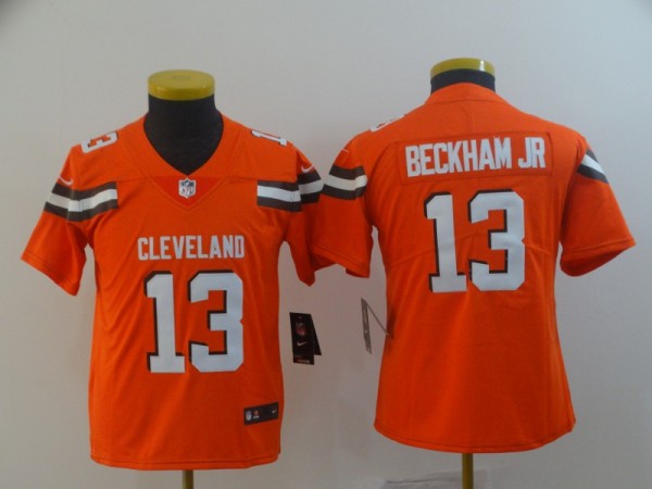 Youth Nike Cleveland Browns #13 Odell Beckham Jr Orange Vapor Untouchable Limited Jersey