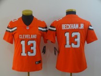 Women Cleveland Browns #13 Odell Beckham Jr Orange Vapor Untouchable Limited Jersey