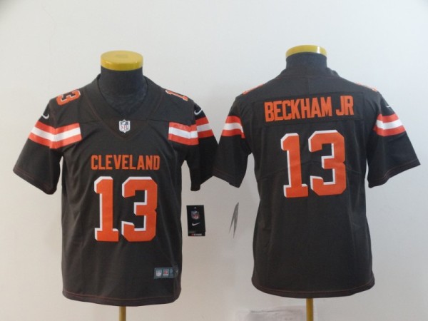 Youth Nike Cleveland Browns #13 Odell Beckham Jr Brown Vapor Untouchable Limited Jersey