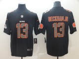 Nike 2018 Cleveland Browns #13 Odell Beckham Jr Fashion Impact Black Color Rush Limited Jersey