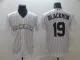 Men's Colorado Rockies #19 Blackmon White Game Stitched MLB Jersey