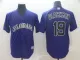 Men's Colorado Rockies #19 Blackmon Purple Game Stitched MLB Jersey