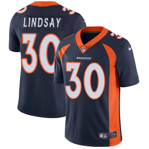 Youth Denver Broncos #30 Phillip Lindsay Blue Vapor Untouchable Limited Jersey