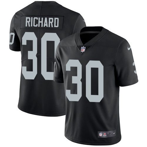 Men's Oakland Raiders #30 Jalen Richard Black Vapor Untouchablel Limited Jersey