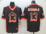 Nike 2018 Cleveland Browns #13 Odell Beckham Jr Black Drift Fashion Color Rush Limited Jersey