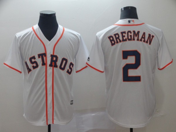 MLB Houston Astros #2 Bregman White Game Jersey