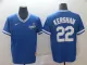 Los Angeles Dodgers #22 Clayton Kershaw Blue Throwback Men Jersey