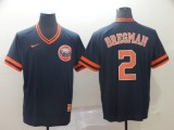 MLB Houston Astros #2 Bregman Navy Blue Throwback Mens Jersey