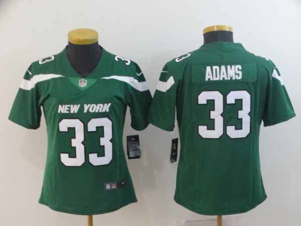 Women New York Jets #33 Jamal Adams Green Vapor Untouchable Limited Stitched NFL Jersey