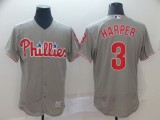 MLB Phillies 3 Bryce Harper Gary Flex Base Elite Men Jersey