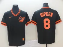 MLB Baltimore Orioles #8 Ripken Black Throwback Mens Jersey