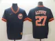 MLB Houston Astros #27 Altuve Navy Blue Throwback Mens Jersey
