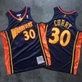 Gold State Warriors 30 Stephen Curry Navy 2009-10 Hardwood Classics Jersey