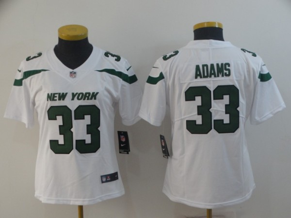 Women New York Jets #33 Jamal Adams White Vapor Untouchable Limited Jersey