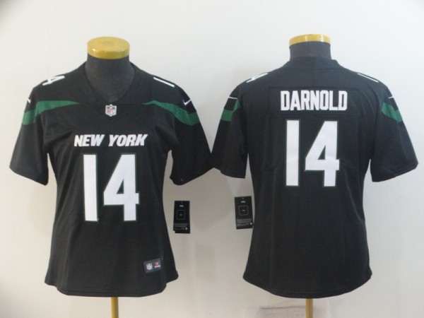 Women New York Jets #14 Sam Darnold Black Vapor Untouchable Limited Stitched Jersey