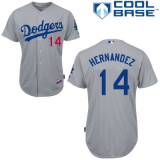 Youth Los Angeles Dodgers #14 Hernandez Grey Jersey